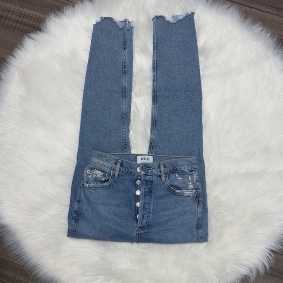 AGOLDE Nico High Rise Slim Fit Jeans in Rooted - Picture 3 of 6